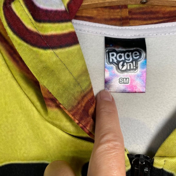 Rage On Small Ramen Chicken Noodles All Over Print Full Zip Hoodie Unisex - Picture 2 of 7